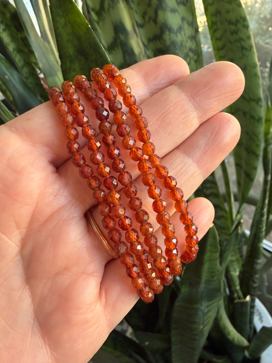 Hessonite Garnet Bracelet 3mm