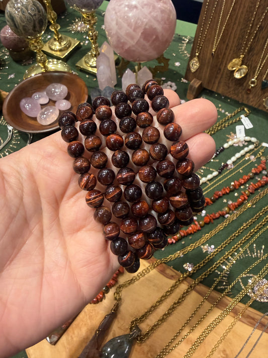 Red Tigers Eye Bracelet 8mm