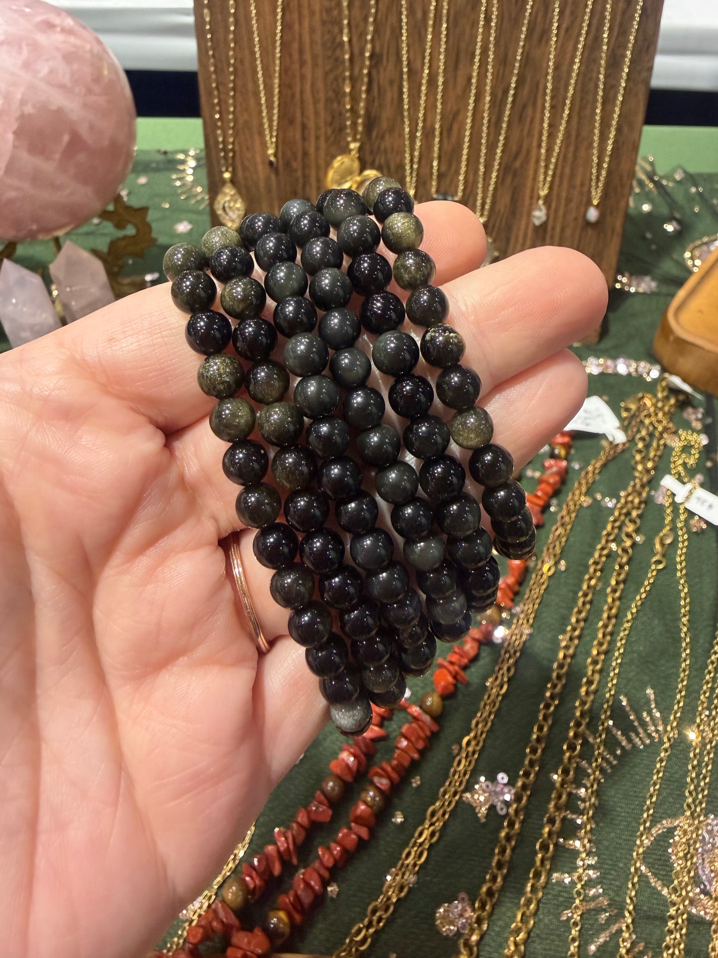 Sheen Obsidian Bracelet 6mm